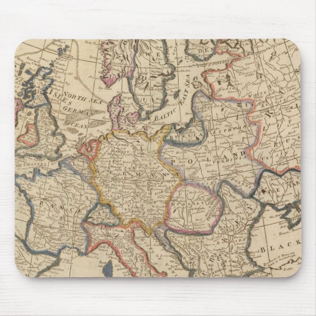 Map of Europe Mouse Pad (Front)