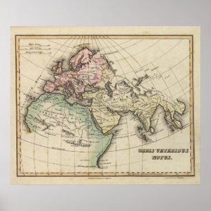 map of Europe, Northern Africa and Southeast Asia Poster