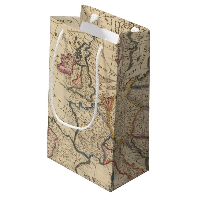 Map of Europe Small Gift Bag (Back Angled)