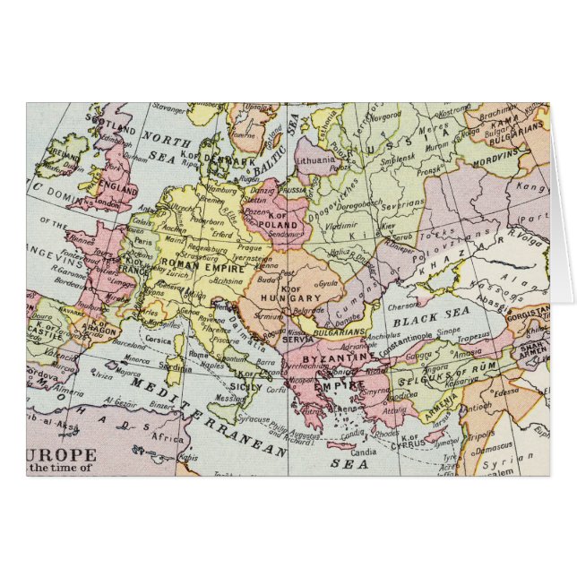 Map of Europe | The Third Crusade (Front Horizontal)
