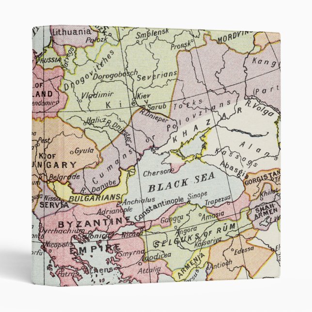 Map of Europe | The Third Crusade Binder (Front/Spine)