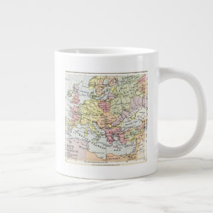 Map of Europe   The Third Crusade Large Coffee Mug