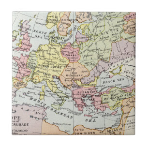 Map of Europe The Third Crusade Tile