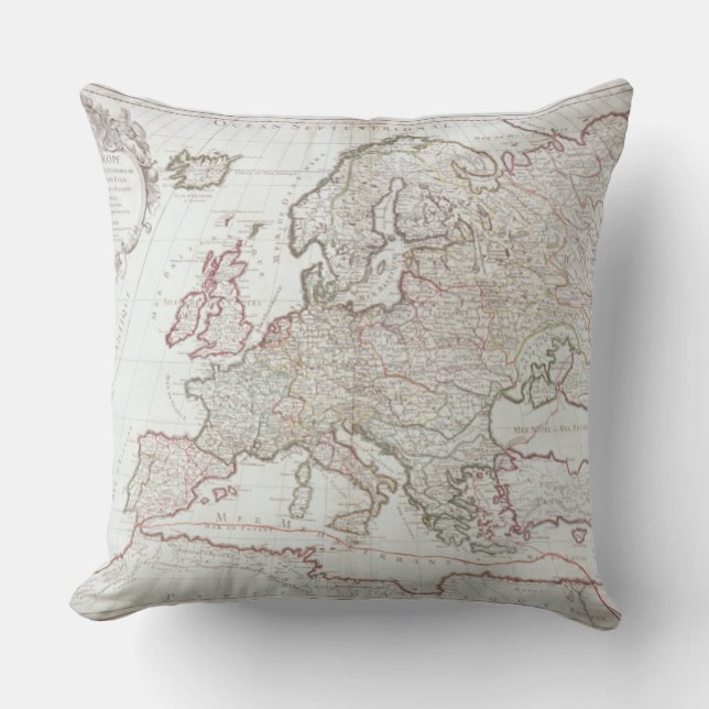 Map of Europe Throw Pillow (Front)