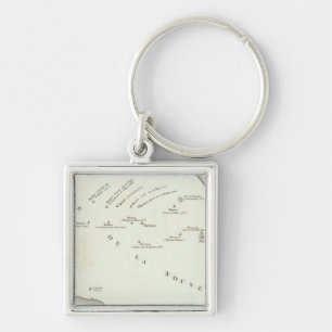 Map of false position in Mexico Keychain