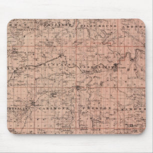 Map of Fillmore County, Minnesota Mouse Pad