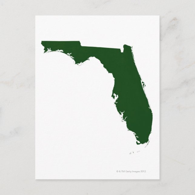 Map of Florida 3 Postcard (Front)