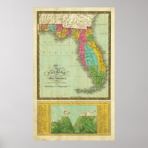 Map of Florida Poster