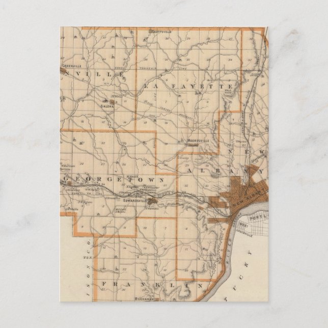 Map of Floyd County Postcard (Front)