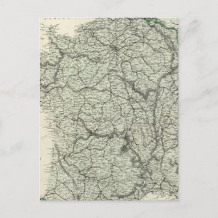 Map of France Postcard