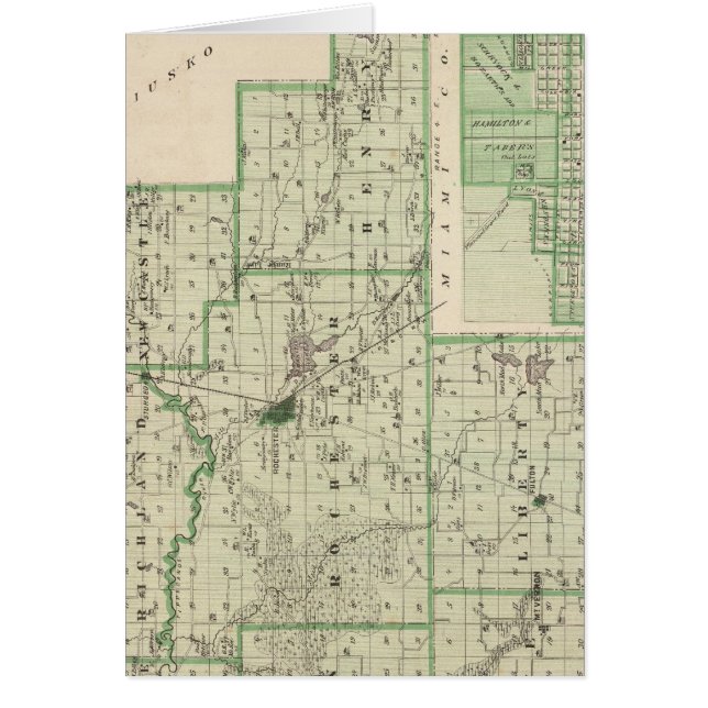 Map of Fulton County with Rochester, Fulton Co (Front)