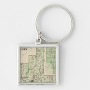 Map of Fulton County with Rochester, Fulton Co Keychain