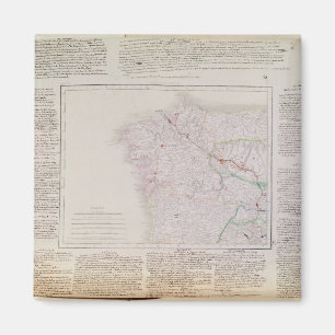 Map of Galicia with the route of the French army Magnet