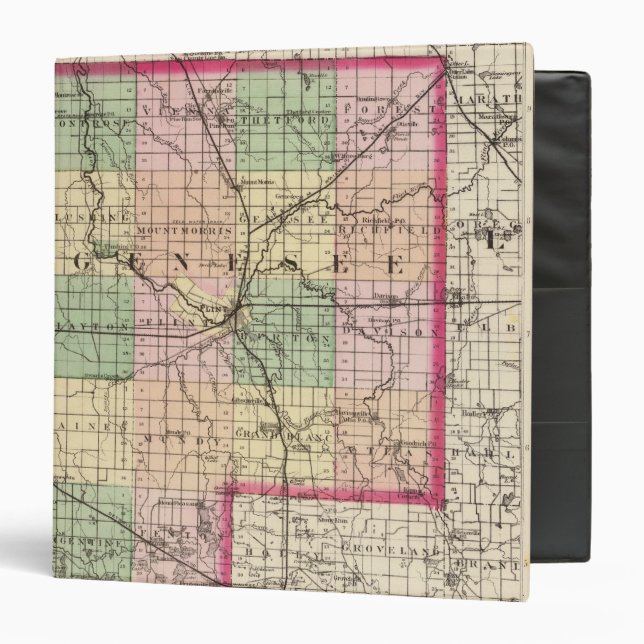 Map of Genesee County, Michigan Binder (Front/Inside)