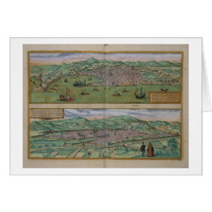 Map of Genoa and Florence, from 'Civitates Orbis T