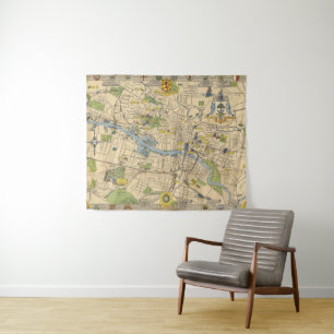 Map of Glasgow, England Tapestry
