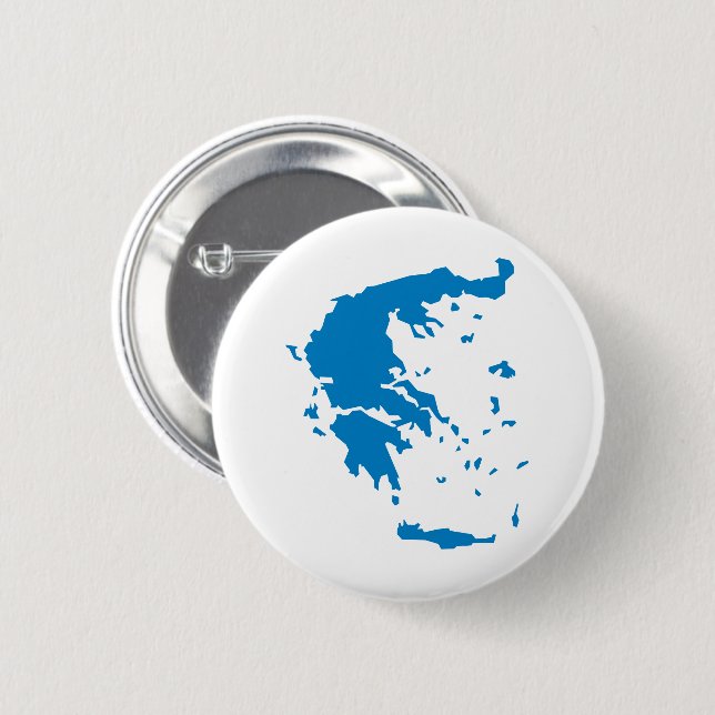 Map of Greece 2 Inch Round Button (Front & Back)