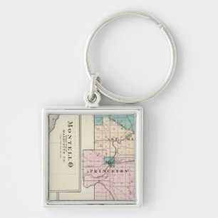 Map of Green Lake County, State of Wisconsin Keychain