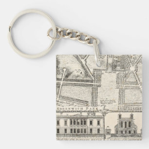 Map of Greenwich Park Keychain