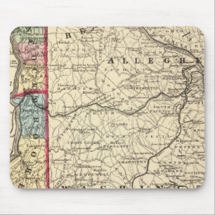 Map of Hancock, Brooke, Ohio, Marshall counties Mouse Pad
