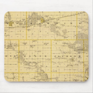 Map of Hardin County, State of Iowa Mouse Pad