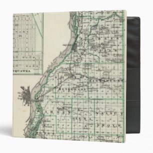 Map of Henderson County and Oquawka Binder