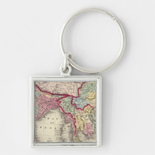 Map Of Hindoostan, Farther India, China, and Tibet Keychain