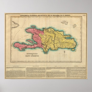 Map Of Hispaniola, Or St Domingo Poster