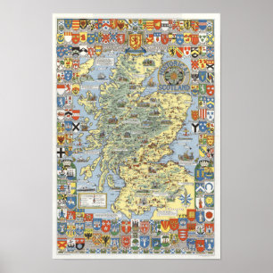 Map of Historical Scotland Poster