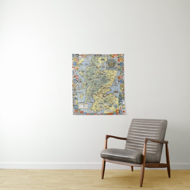 Map of Historical Scotland Tapestry (In Situ)