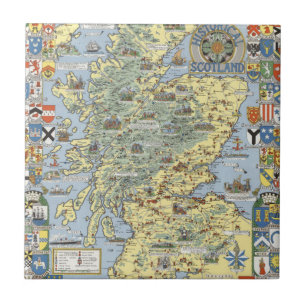 Map of Historical Scotland Tile