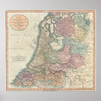 Map of Holland 1799 - by John Cary