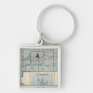 Map of Howard County with Russiaville Keychain