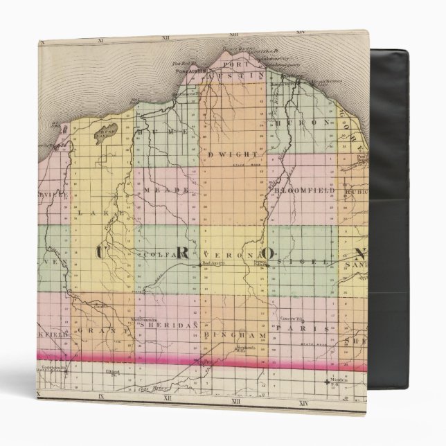 Map of Huron County, Michigan Binder (Front/Inside)
