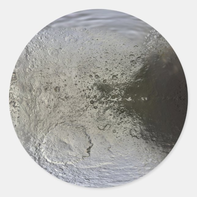 Map of Iapetus Classic Round Sticker (Front)