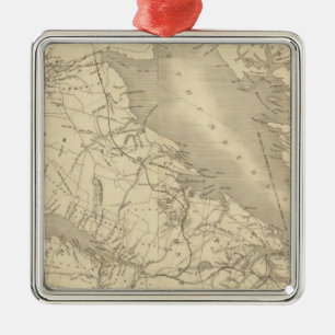 Map of Illinois 2 Metal Ornament