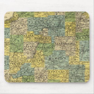 Map of Illinois 2 Mouse Pad