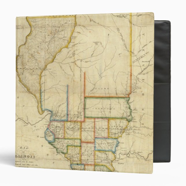 Map of Illinois 3 Binder (Front/Inside)