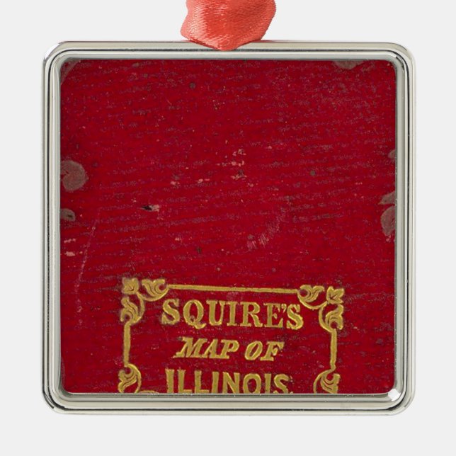 Map of Illinois Metal Ornament (Front)
