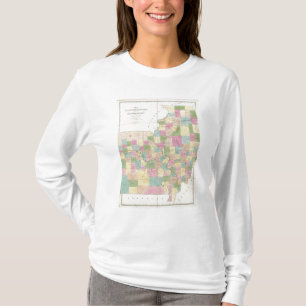 Map of Illinois & Missouri T-Shirt