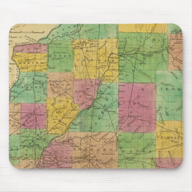 Map of Illinois Mouse Pad (Front)
