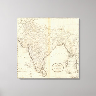 Map of India Canvas Print