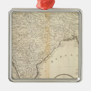 Map of India Metal Ornament