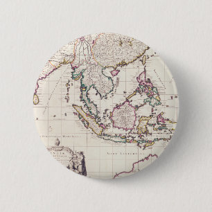 Map of India & the East Indies 2 Inch Round Button