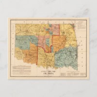 Map of Indian Territory and Oklahoma (1890)