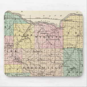 Map of Iowa County, State of Wisconsin Mouse Pad