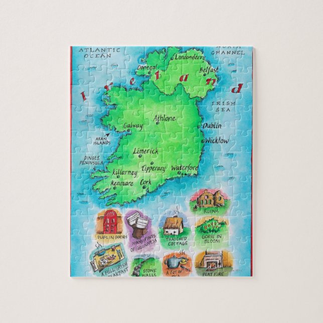 Map of Ireland Jigsaw Puzzle (Vertical)