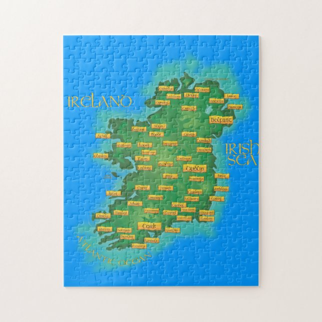 Map Of Ireland Jigsaw Puzzle (Vertical)