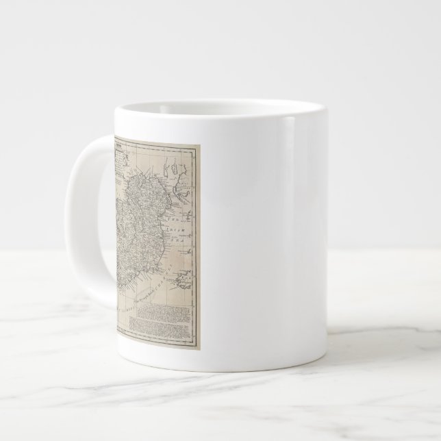 Map of Ireland Large Coffee Mug (Front Left)