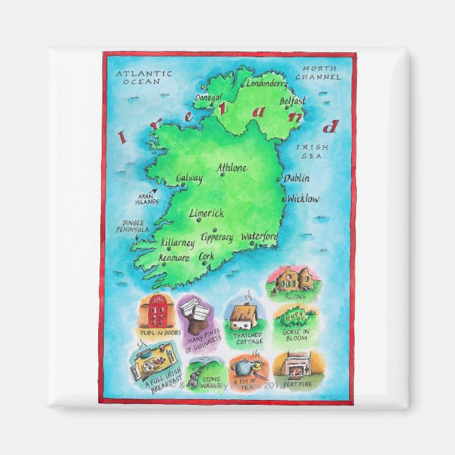 Map of Ireland Magnet (Front)
